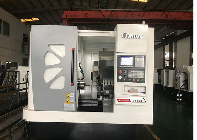 High Speed Precision Lathe Machine , Automated Lathe Machine 6 Hydraulic Chuck Power HTC4235